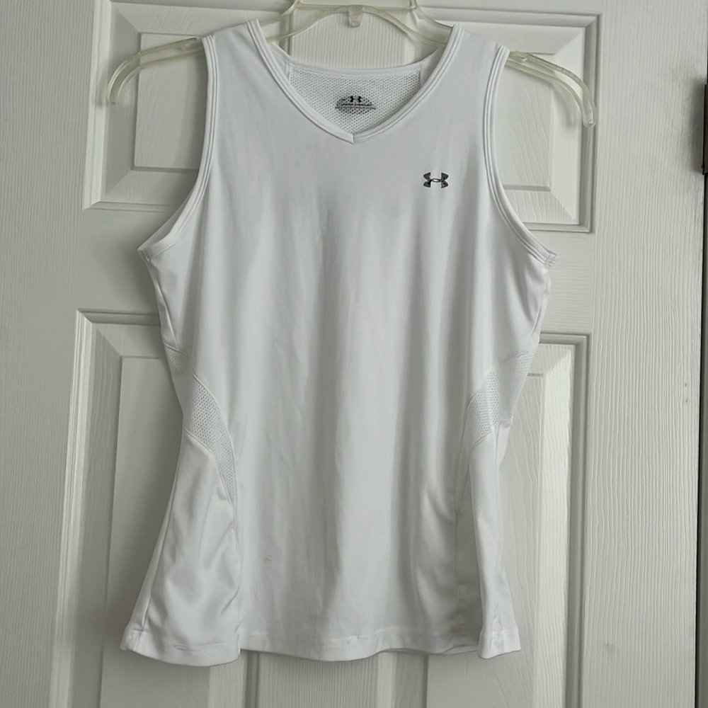 Under Armour White Workout Tank Top M